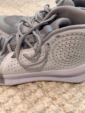 Under Armour Women's Light Gray Perforated Lace-Up Sneakers